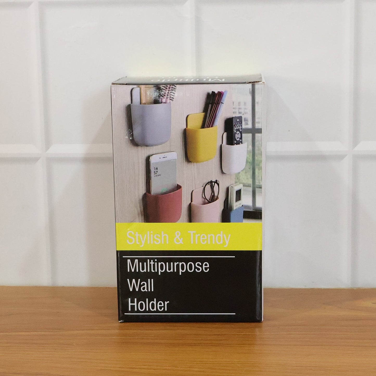 Multipurpose Plastic Wall Mounted Remote & Mobile Holder Stand β (Pack of 4 / Mix Color)