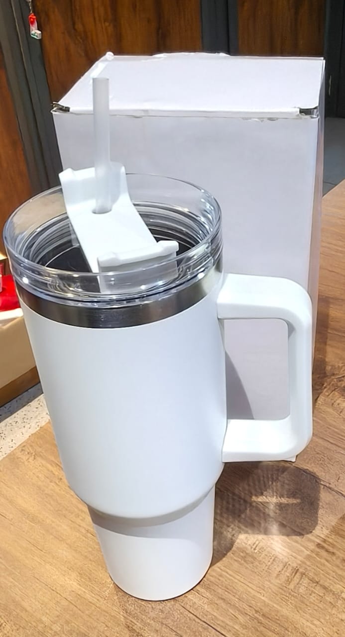 White Extra Large Insulated Travel Mug, Tumbler (1200ML - 1 Pc)