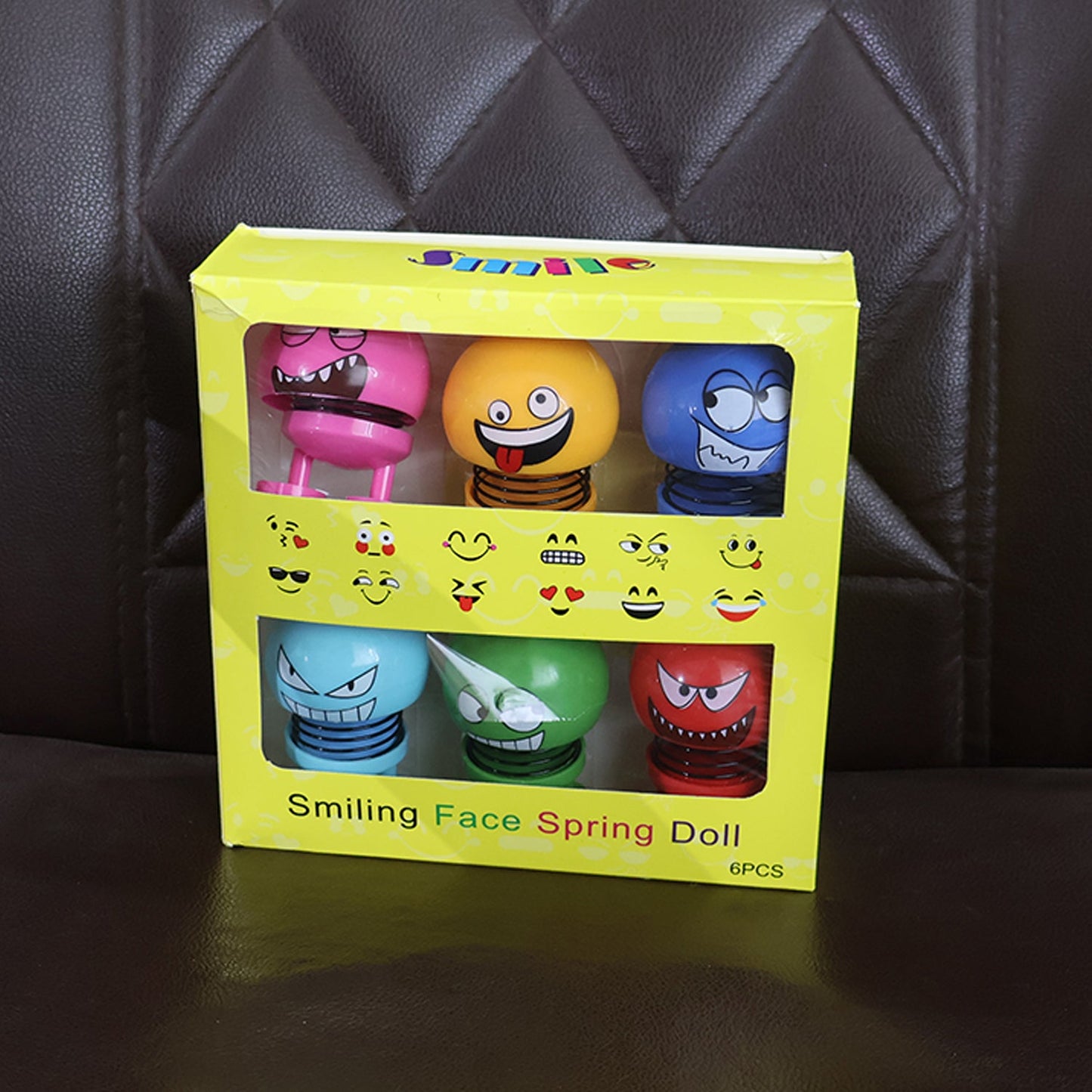 Spring Emoji Bobble Head Dolls - (6 Pc Set)