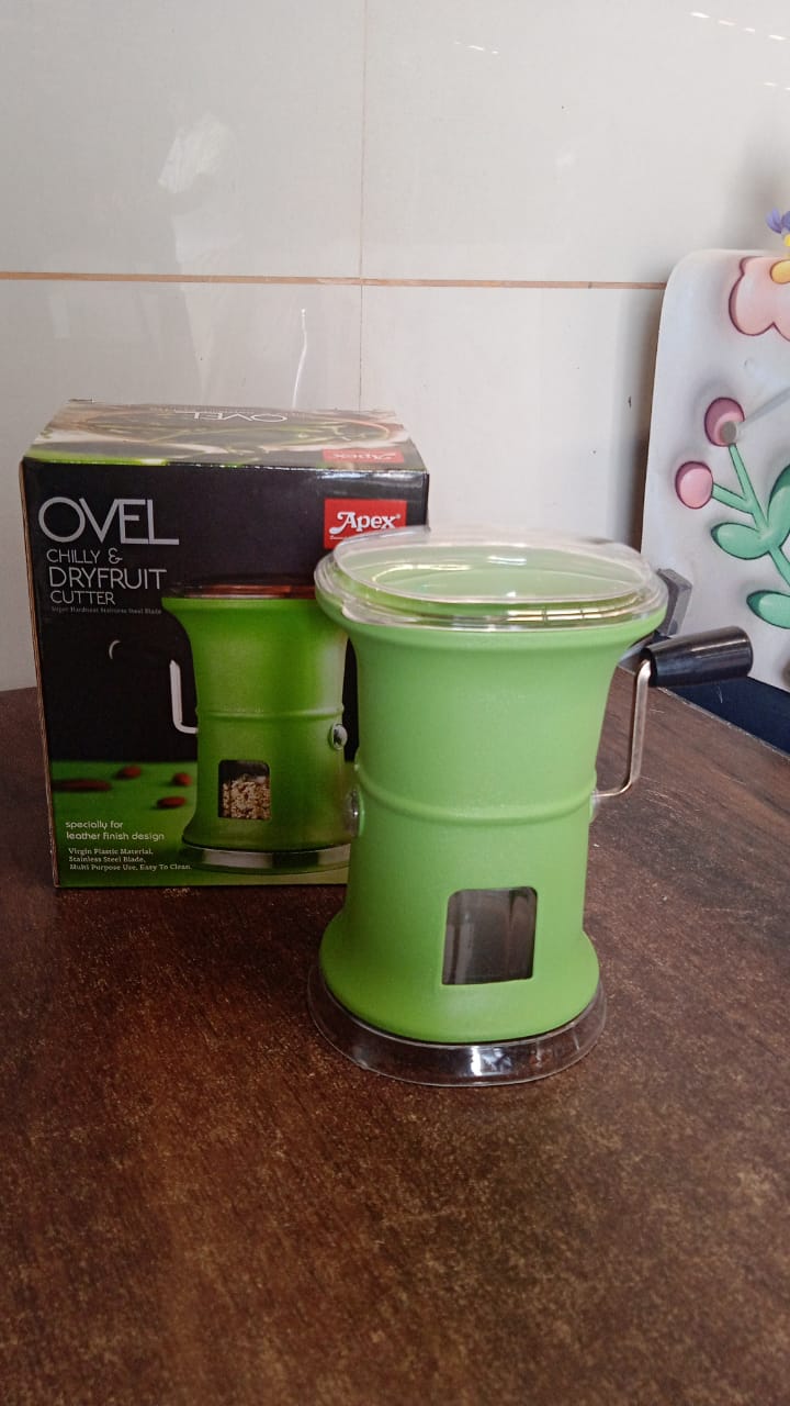 Apex Ovel Manual Chilly & Dry Fruit Cutter Grinder