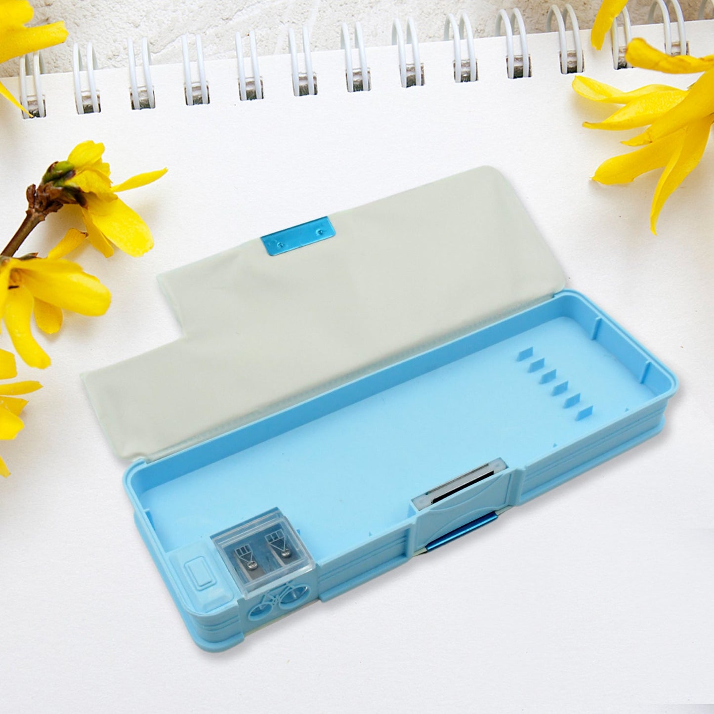 Plastic Multipurpose Compass Box (1 Pc, Mix Design)