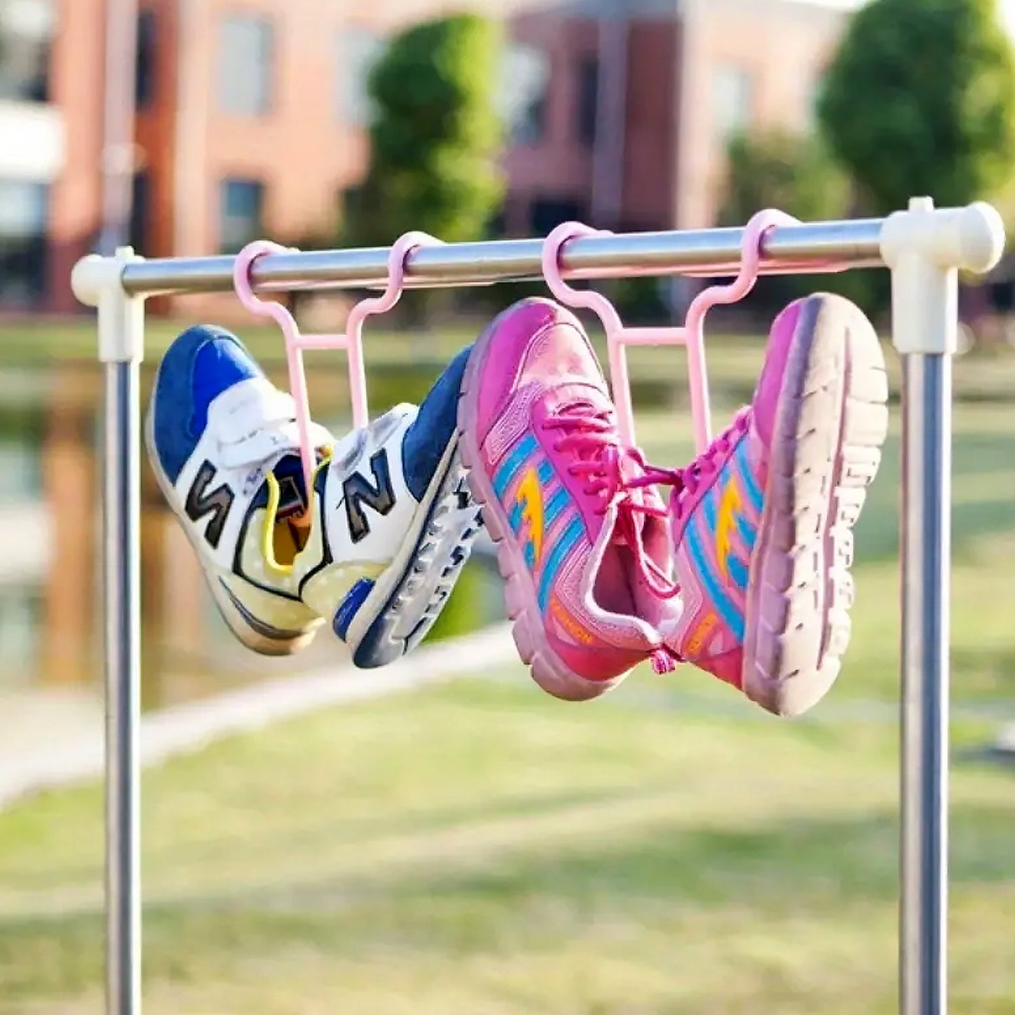 Multi Function Drying Rack Shoe Organizer Hanging Shelf for Wardrobe  2 Pc