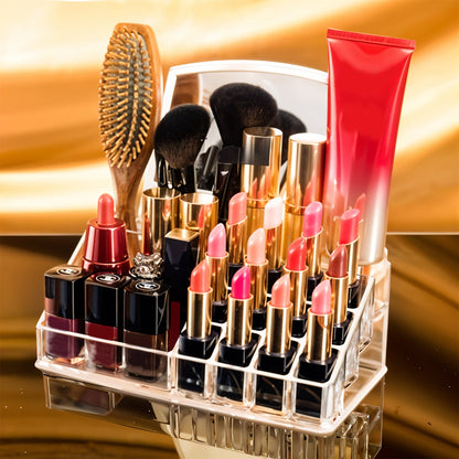 16 Compartment Cosmetic Makeup Jewellery Lipstick Storage Organiser Box