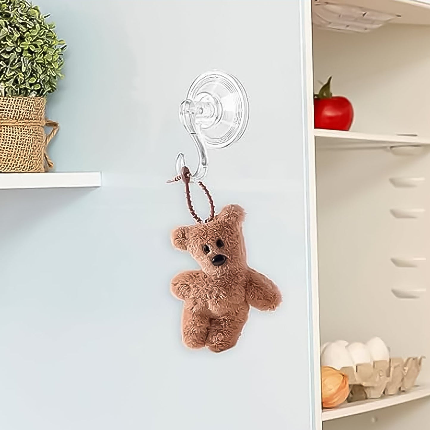 Plastic Suction Cup Hooks (4 Pcs Set)