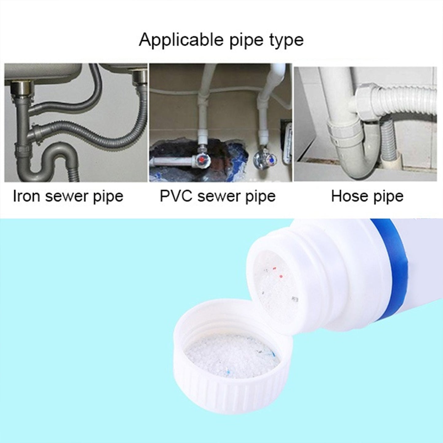Powerful Portable Sink & Drain Cleaner – Super Clog Remover Powder Agent