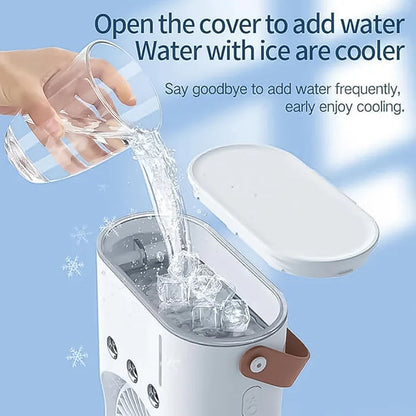 Electric Fan Desktop Double-Head Powerful Air (1 Pc / With Remote / Plug and Play)