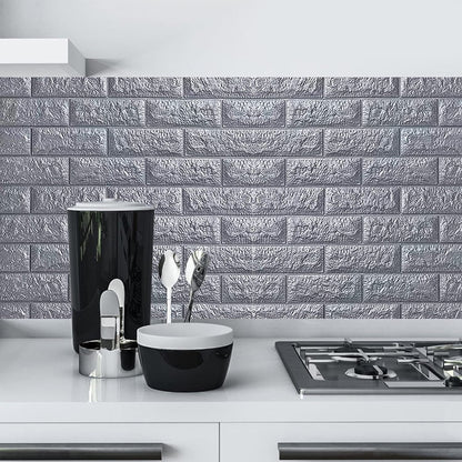 Wallpaper 3D Foam Wallpaper Sticker Panels (76 x 70 Cm / 1 Pc)