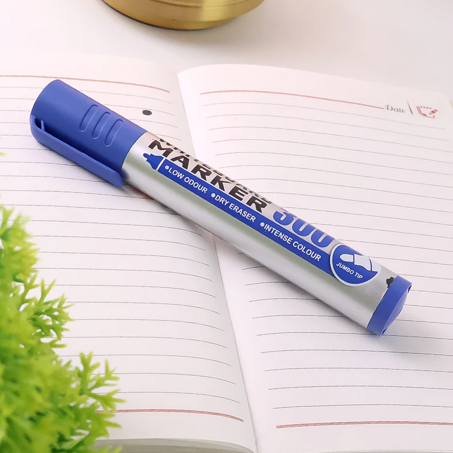 Fine Tip Blue Marker Pens 