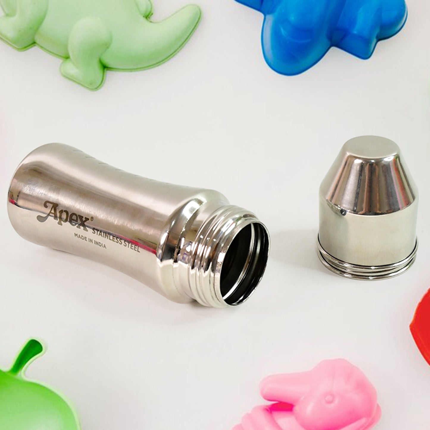 Apex Stainless Steel Little Champ Baby Feeding Bottle  (250 ml)