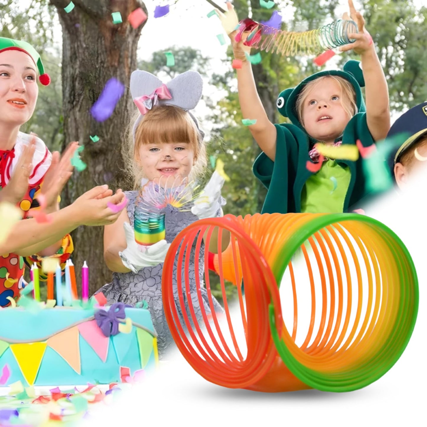 Rainbow Slinky Spring Toy – Compact Fun Toy for Kids & Adults, Gift-Friendly