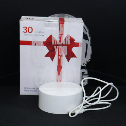3D Acrylic LED Night Lamps – (1 Pc / Mix Design)