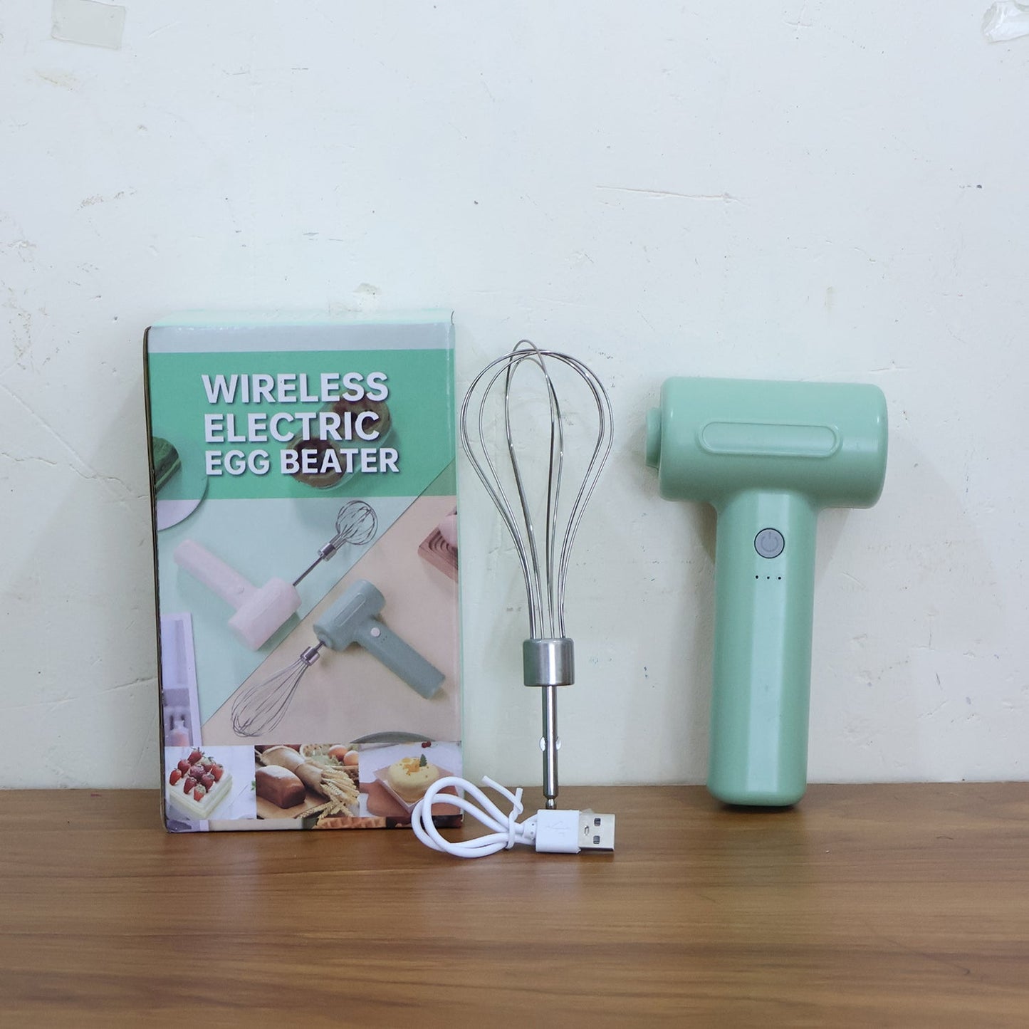 Cordless Electric Whisk & Egg Beater - (1 Pc)