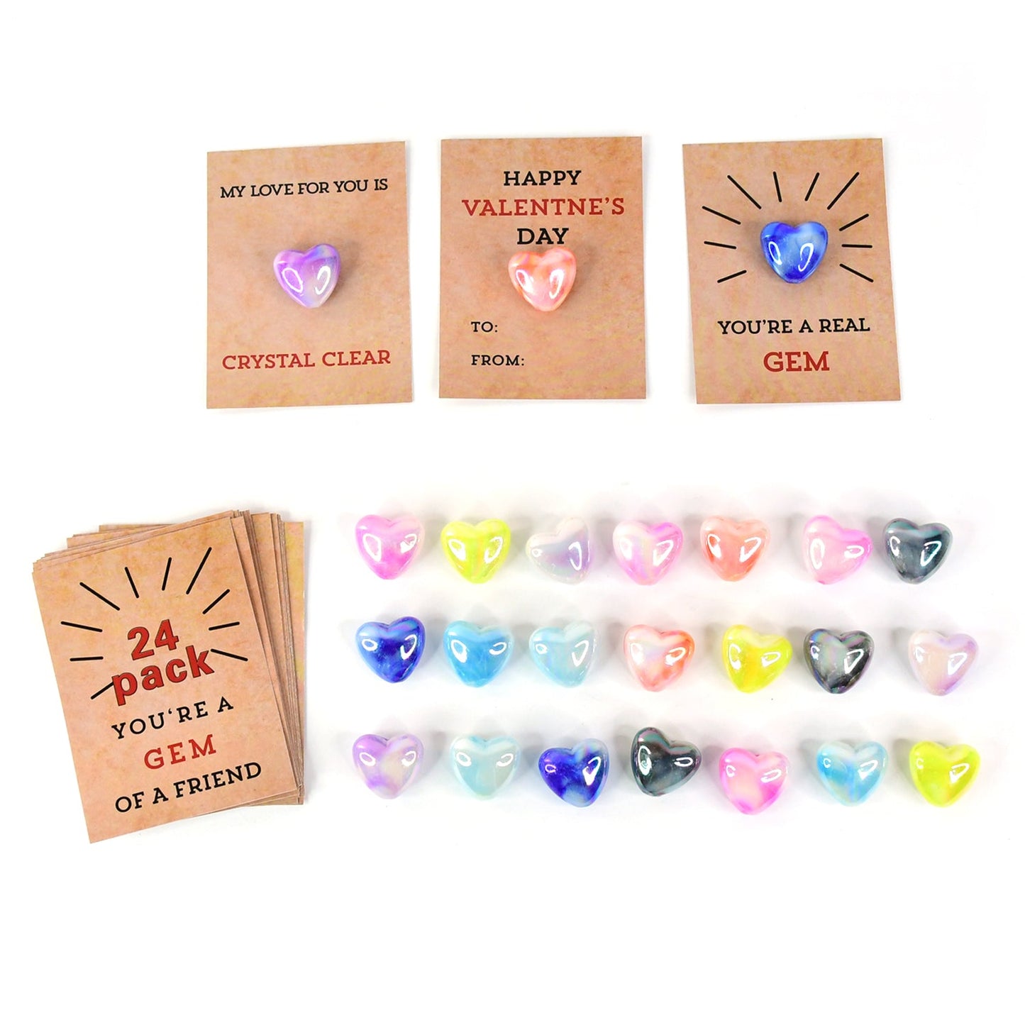 Glitter Valentine Heart Gem 