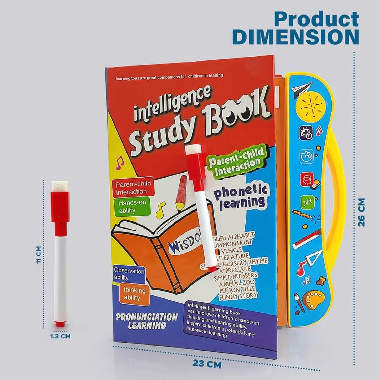 Musical Learning Study Book with Numbers, Letters