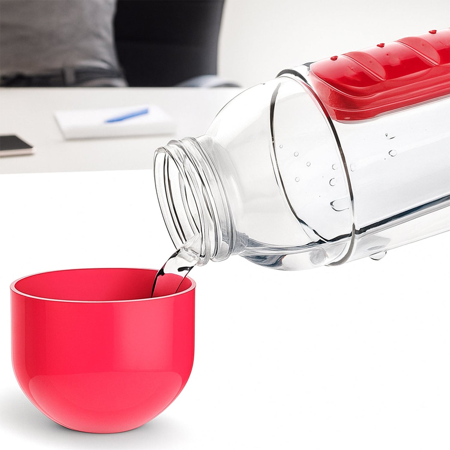 Water Bottle with Built-in 7-Day Pill Organizer Approx 900ml (1 Pc)