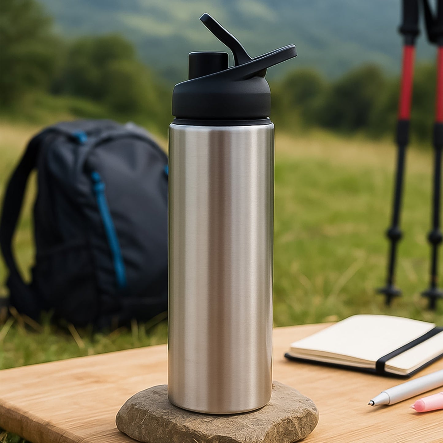 Steel Water Bottle | Sipper Bottle | Fridge Water Bottle Set of 1 (600 ML Approx)