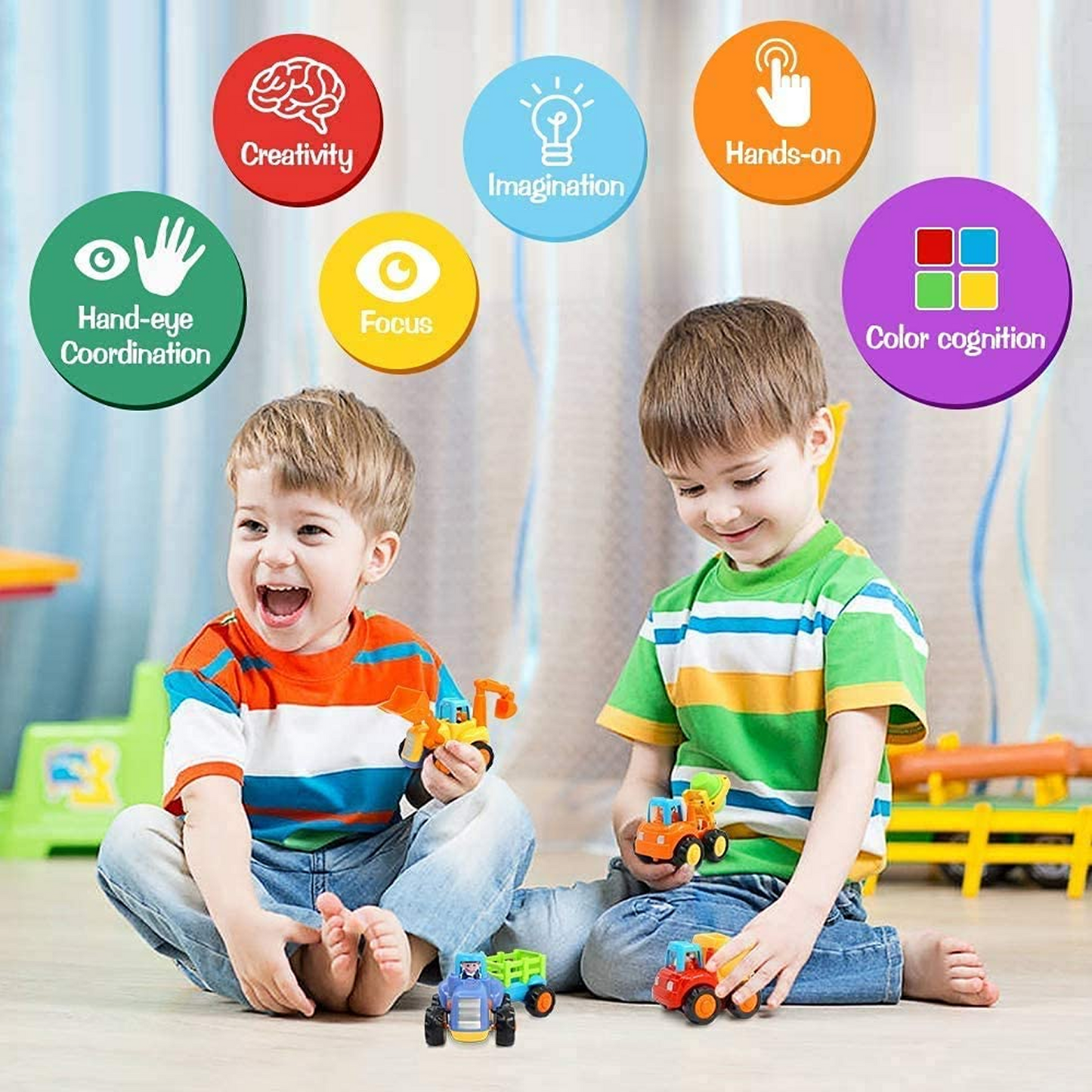 Funwoods Construction Vehicle Toy Set for Kids – (4 Pc)