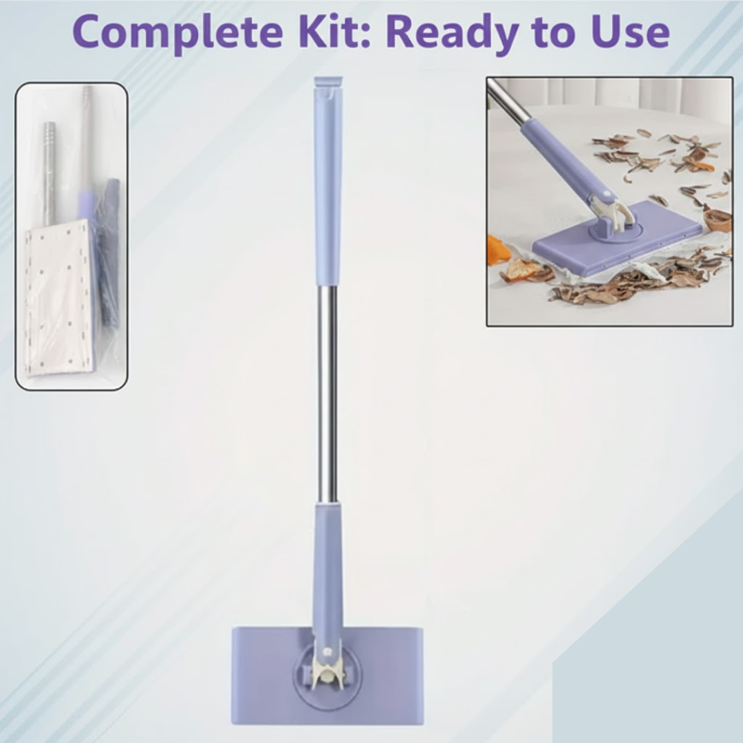 Automatic Cloth Changing Mini Mop with Push Pull Cloth Changing Handle (1 Pc)