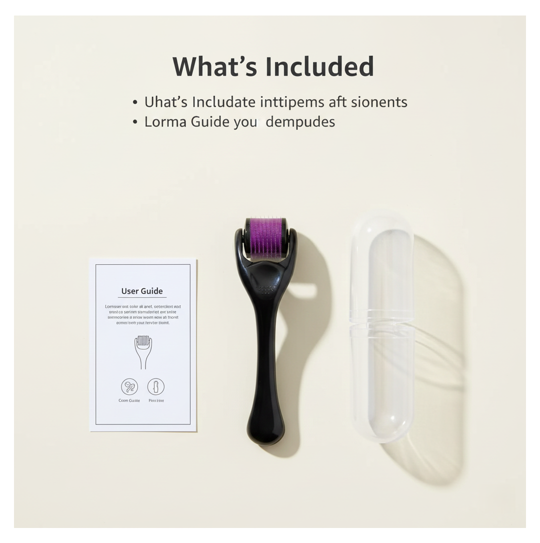 Derma Roller Anti Ageing Facial Scrubs & Polishes Scar Removal Hair Regrowth (0.75mm)
