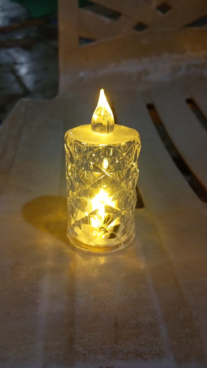 Flameless and Smokeless Decorative Candles LED Tea Light, Diwali (1 Pc)