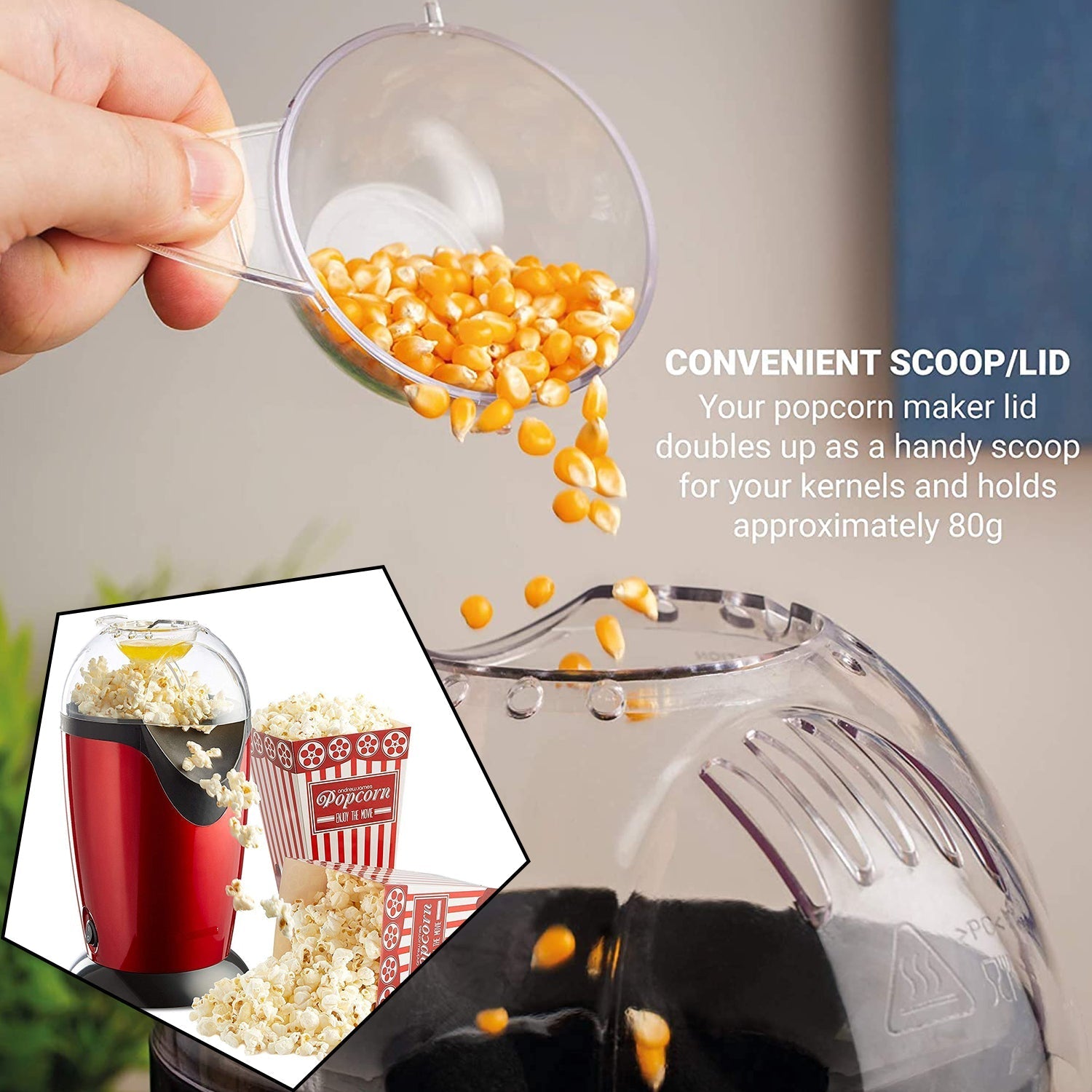 corn maker with corn in a bowl