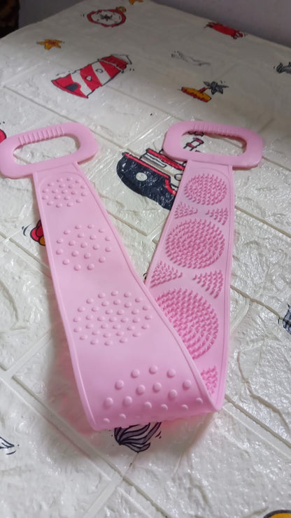 Eco-Friendly Silicone Shower Brush & Back Scrubber Towel