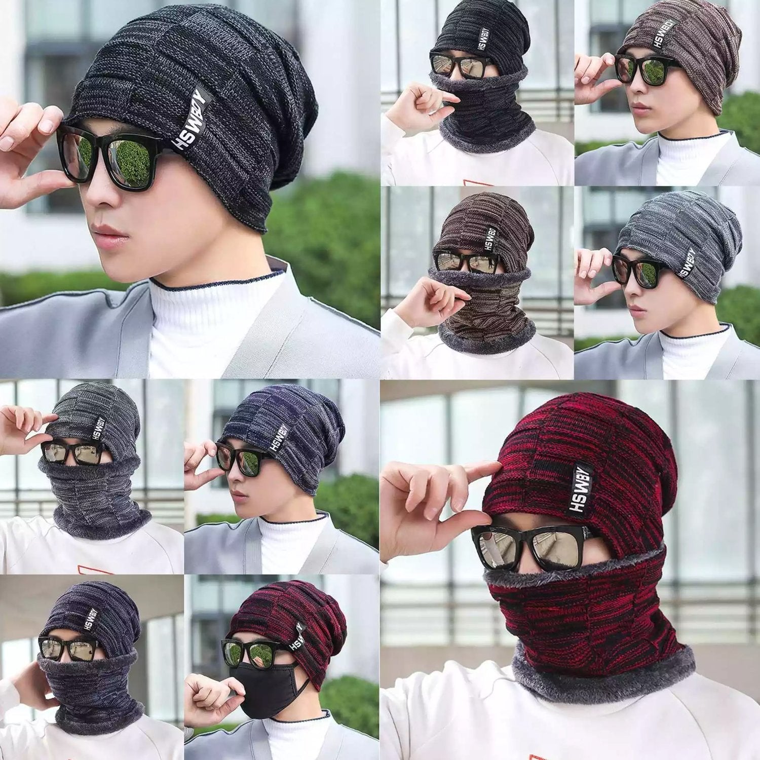 Soft winter beanie and muffler