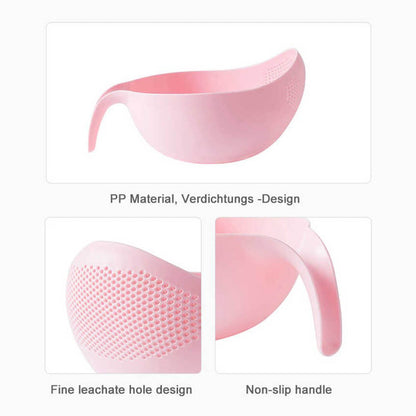 Plastic drain basket for fruits and vegetables