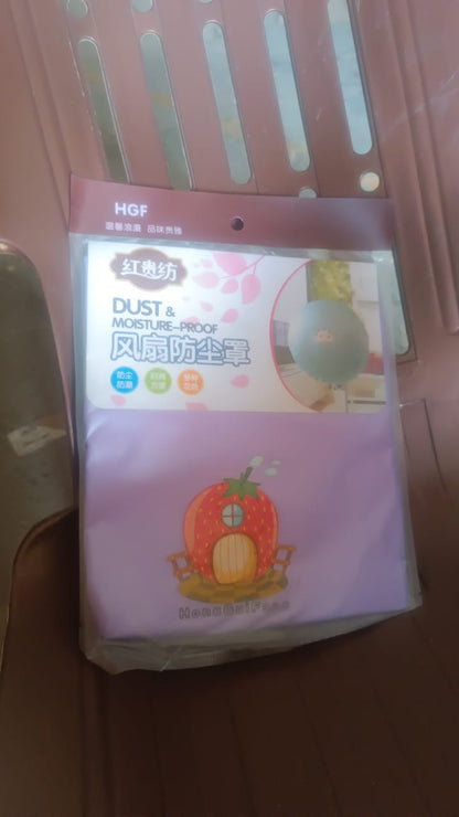 Round Dust Proof Elastic fan Cover (1 Pc / Mix Design)