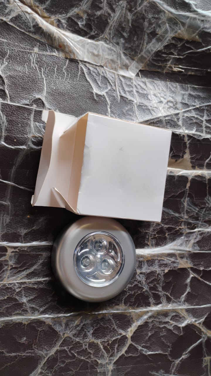3-LED Battery-Operated Touch Light (1 Pc)