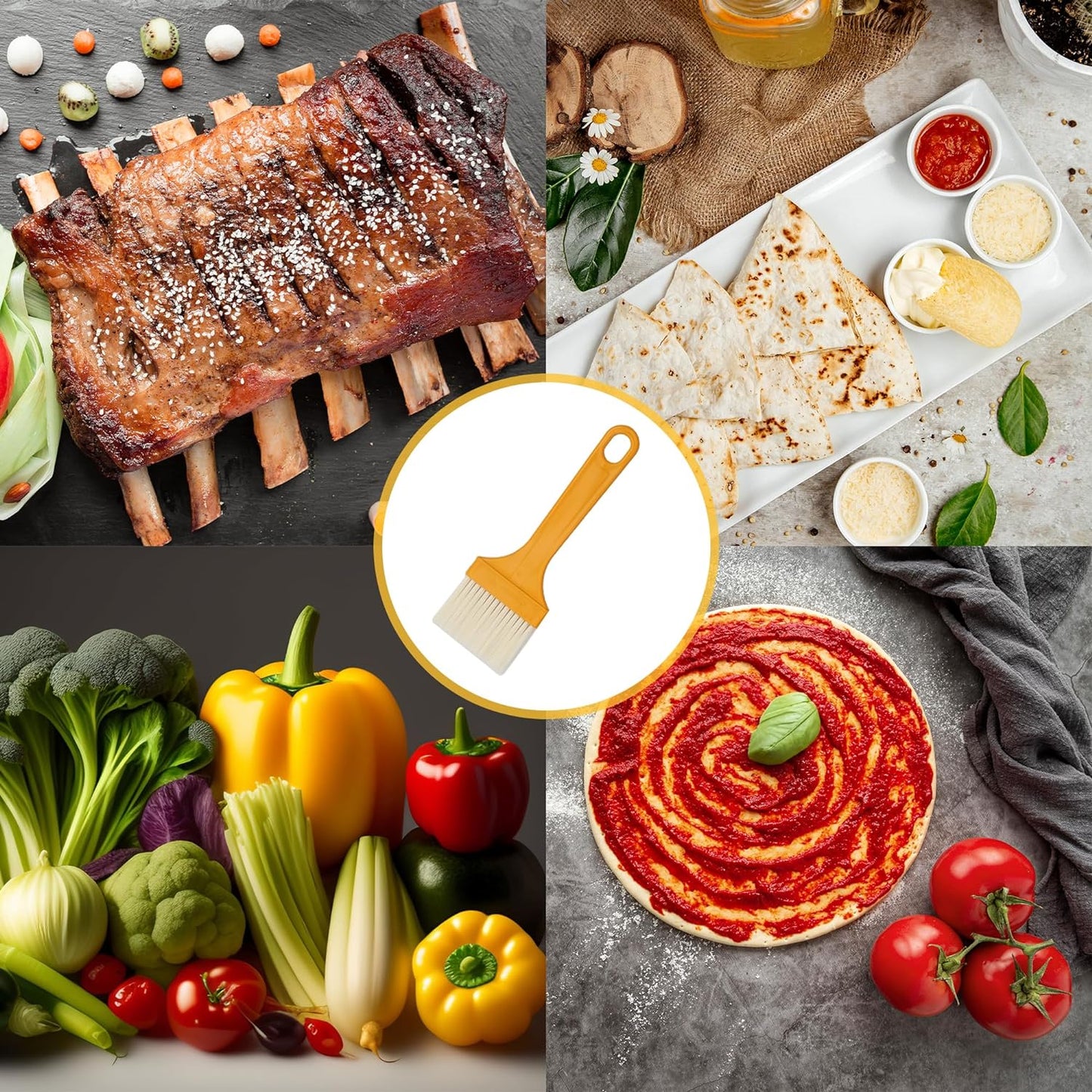 Silicone Basting Brush for Cooking Pastry BBQ & Baking (1 Pc)