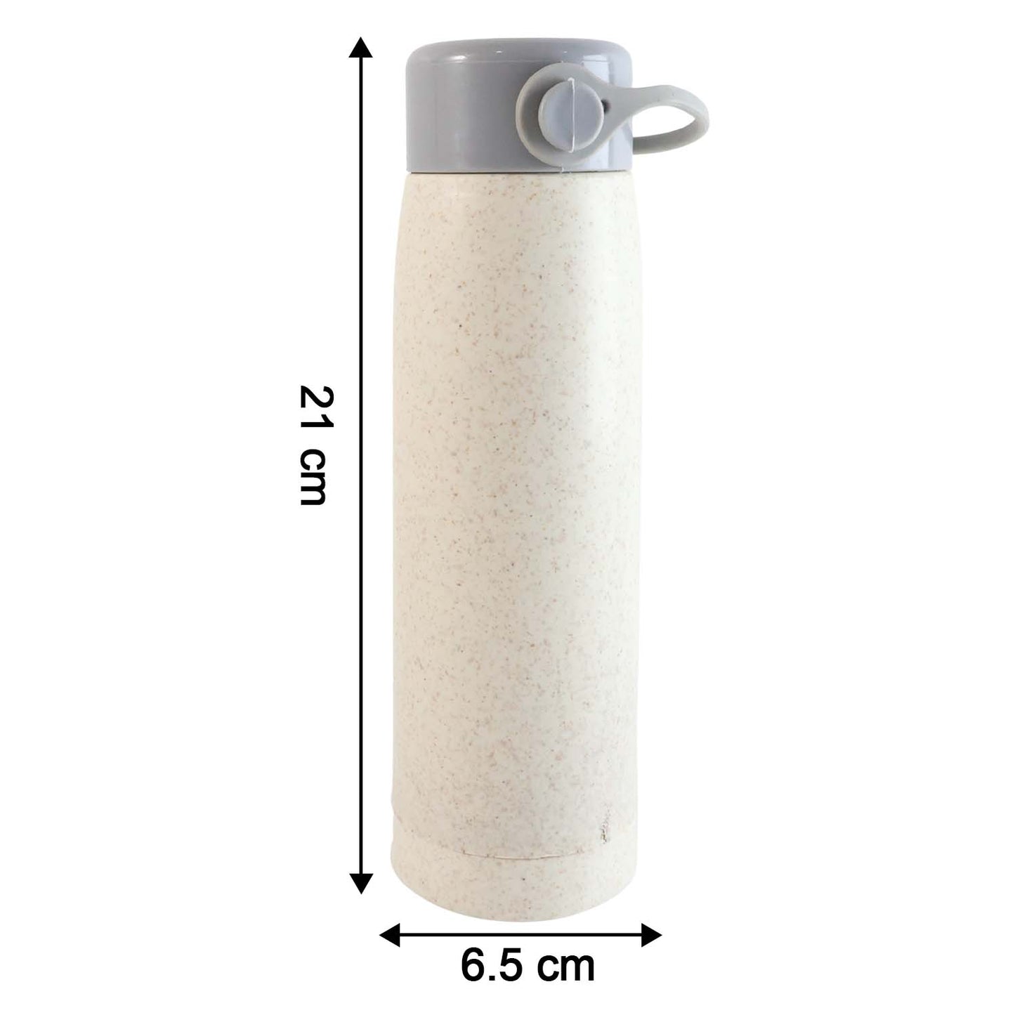 Creative Wheat Glass Water Bottle with Phone Holder (380ml)
