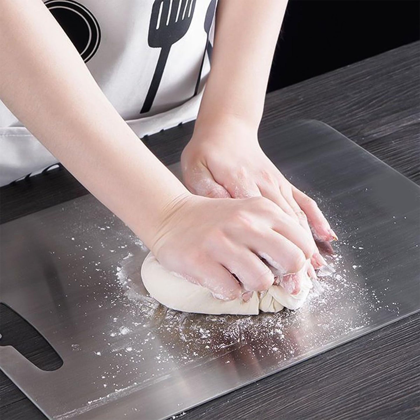 Stainless Steel Vegetable & Fruit Cutting Chopping Board (31×20 Cm / 1 Pc)