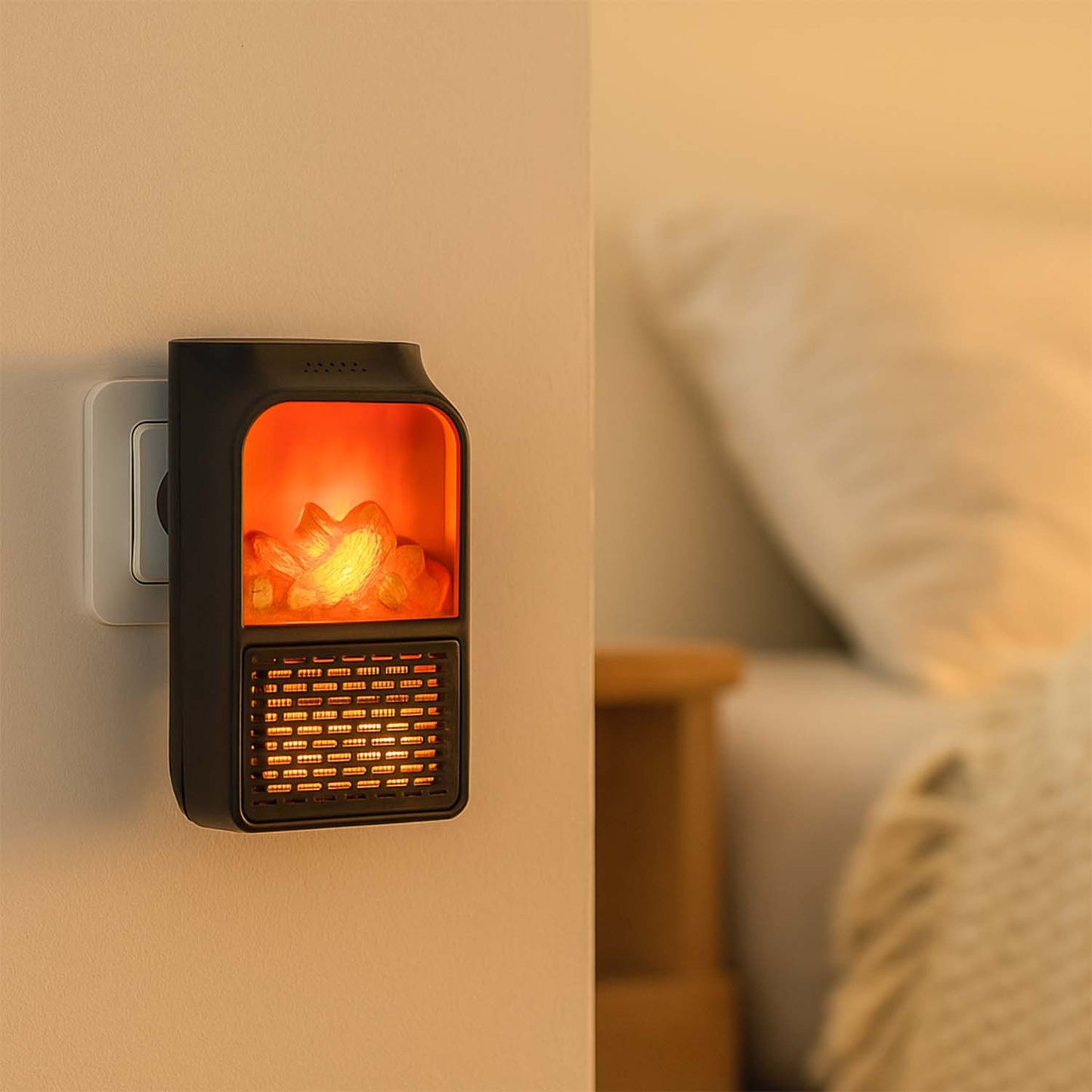Portable Electric Fireplace lamp LED Flame Heater (1000w / 1 Pc)