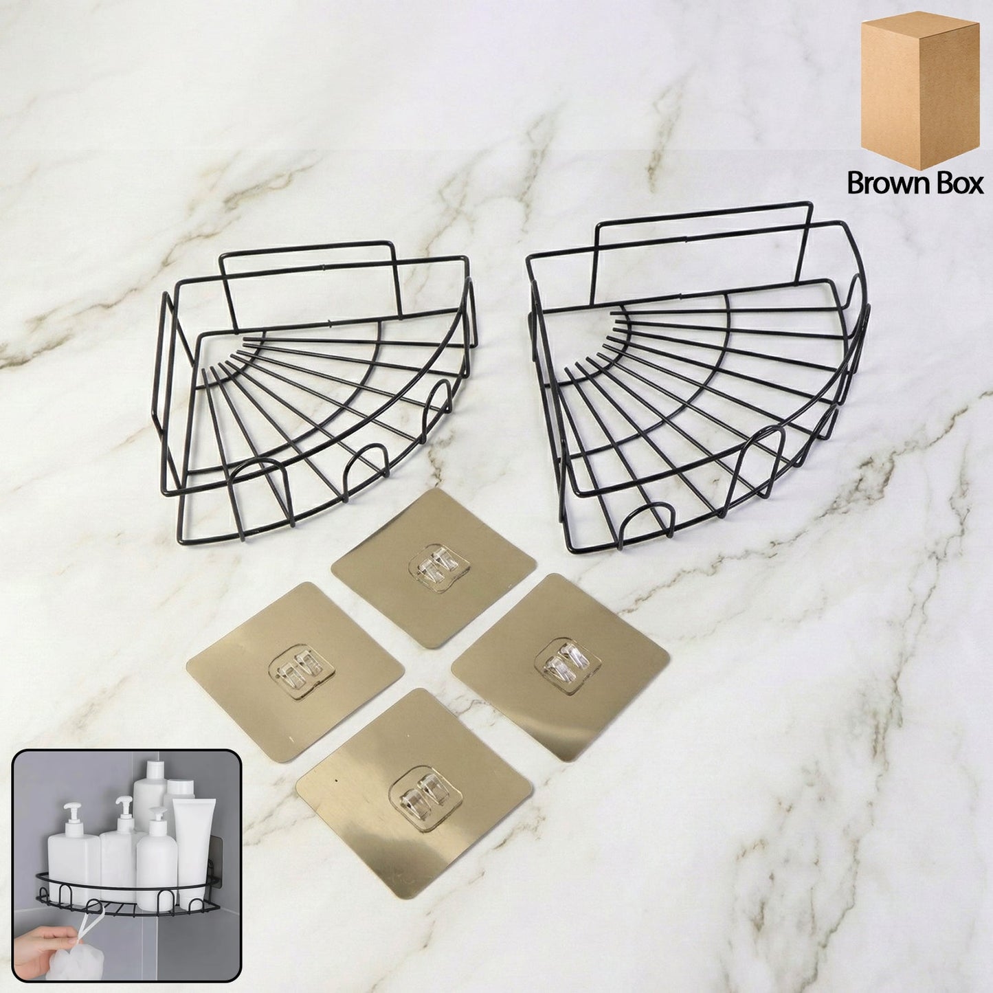2 Pc Shower Caddy Corner for holding and storing various household stuffs and items etc.
