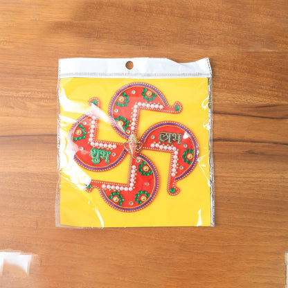 Acrylic Swastic Shubh Labh Home Decor