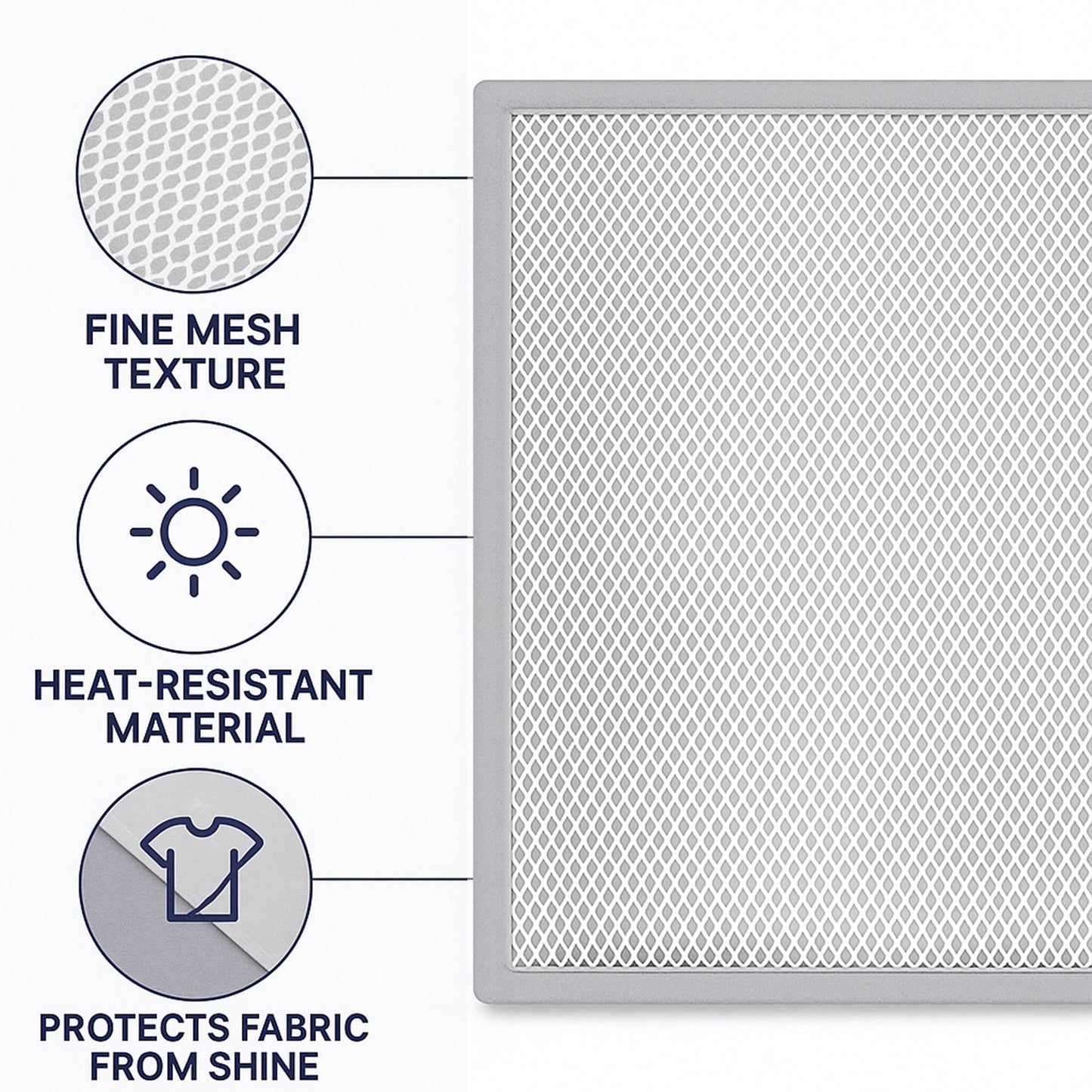 Large Ironing Press Net / Mesh Ironing Protector Cloth (65 x 50 Cm / 1 Pc)