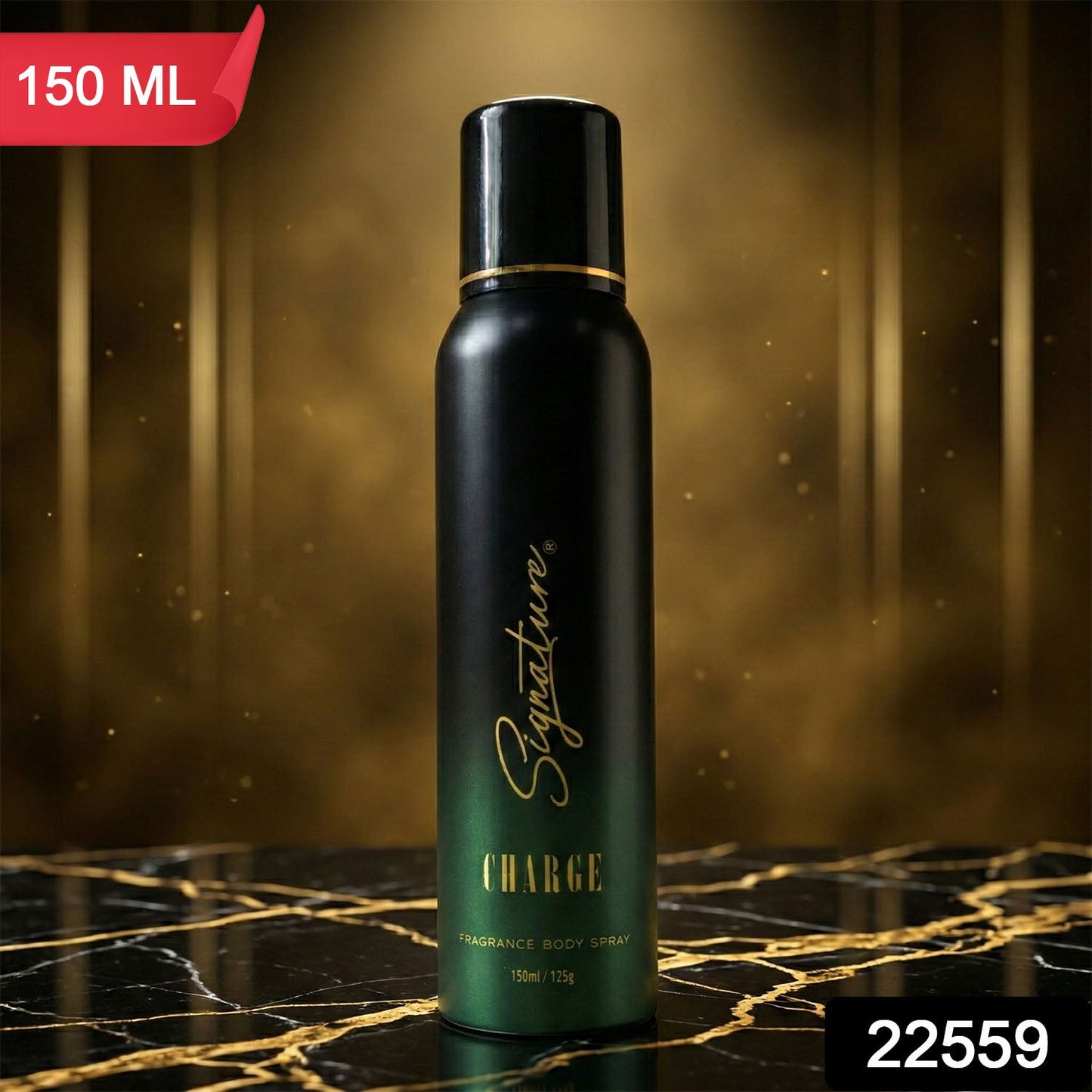 Signature charge deodorant spray packaging design