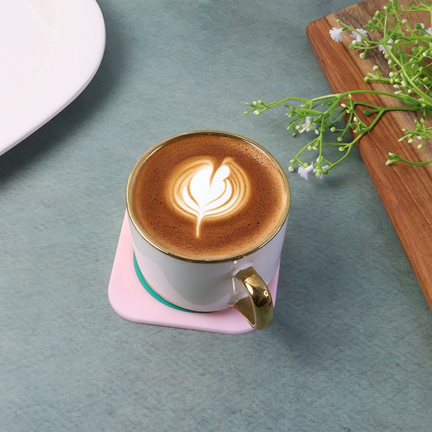 Premium Silicone Drink Coaster (1 Pc, 8×8 cm / Mix Design)