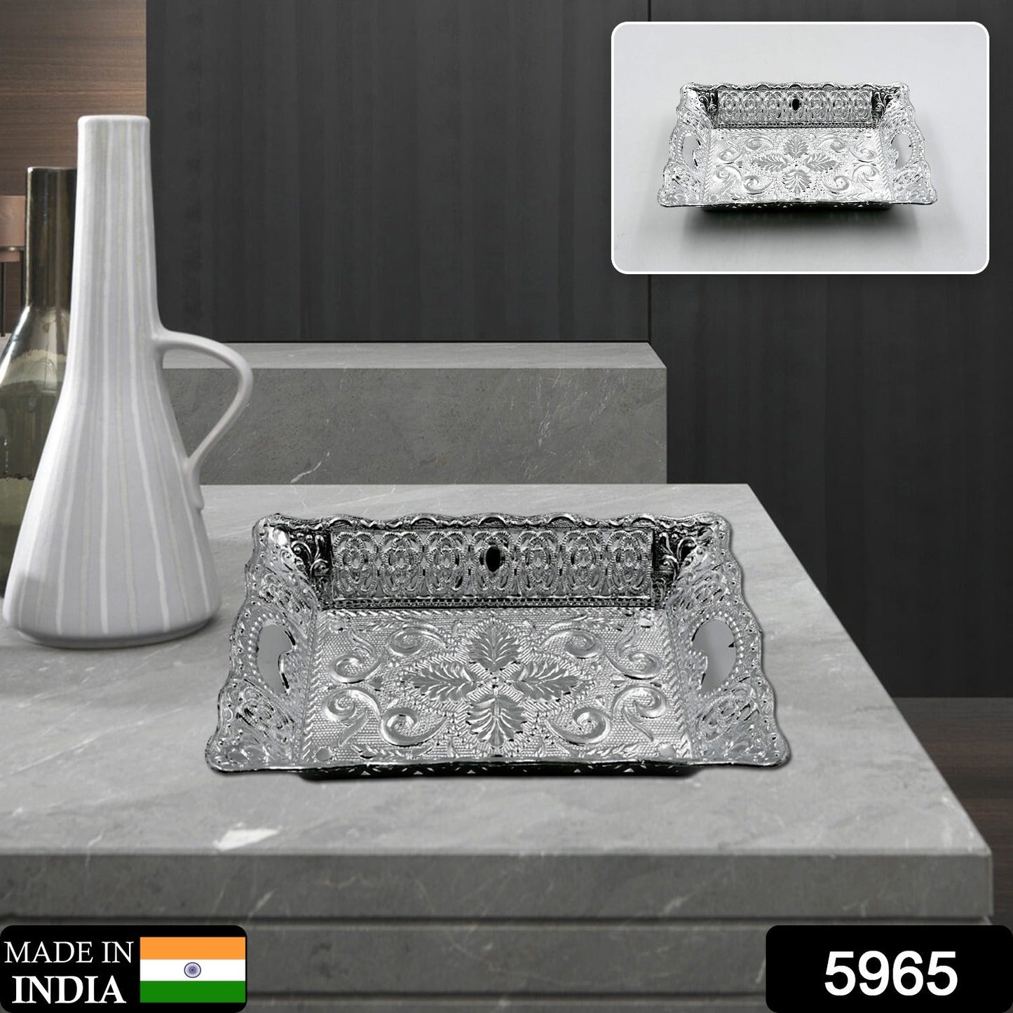 Decorative Mukhwas & Dry Fruit Serving Tray – Fancy Candy Plate