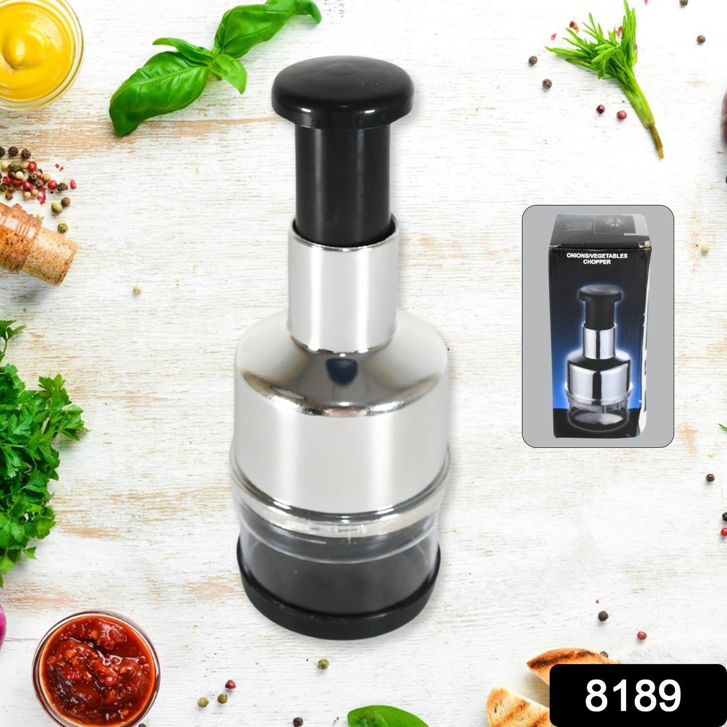 Stainless Steel Food Cutter & Chopper for Vegetables and Nuts
